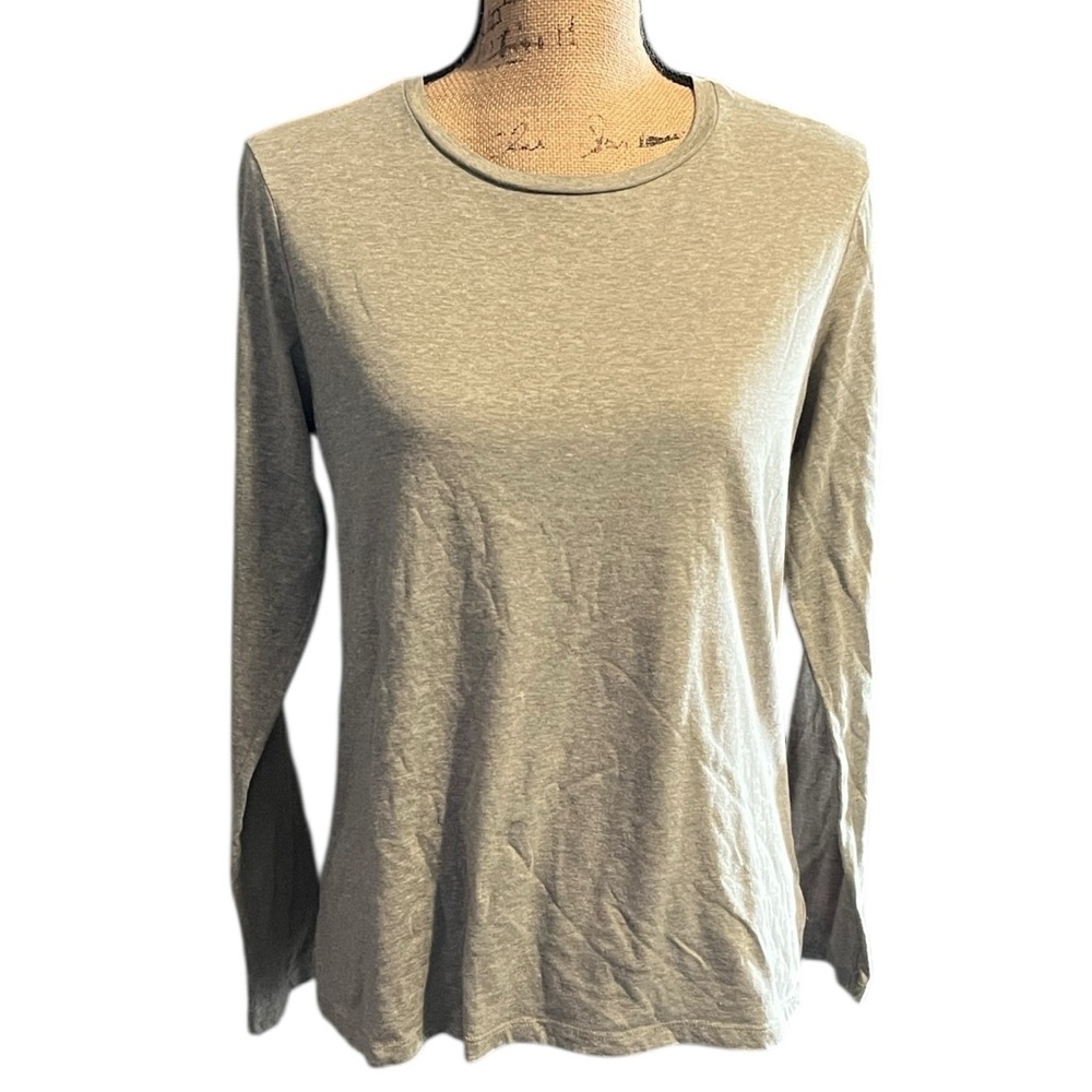 Dip Sage Green Organic Cotton Long Sleeve Tee Size Medium